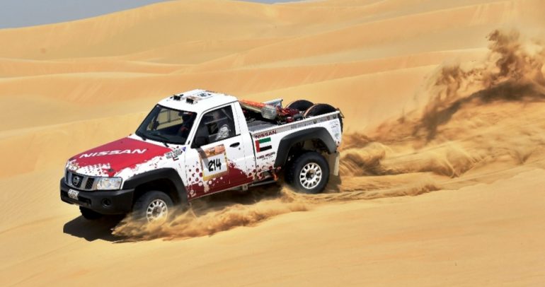 بلهلي يتصدرالمرحلة الأولى لرالي أبوظبي الصحراوي